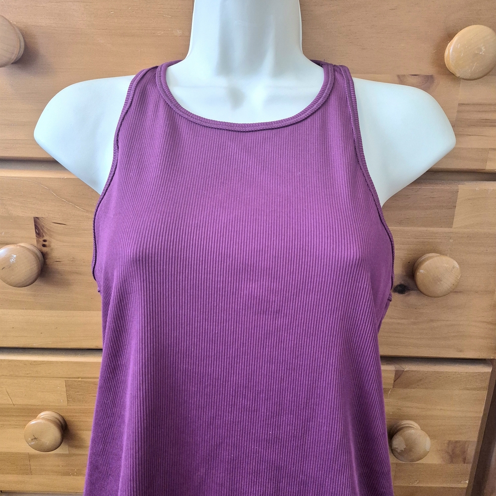 All In Motion Women's Ribbed Pink Racerback Tank Top Medium - Picture 2 of 6